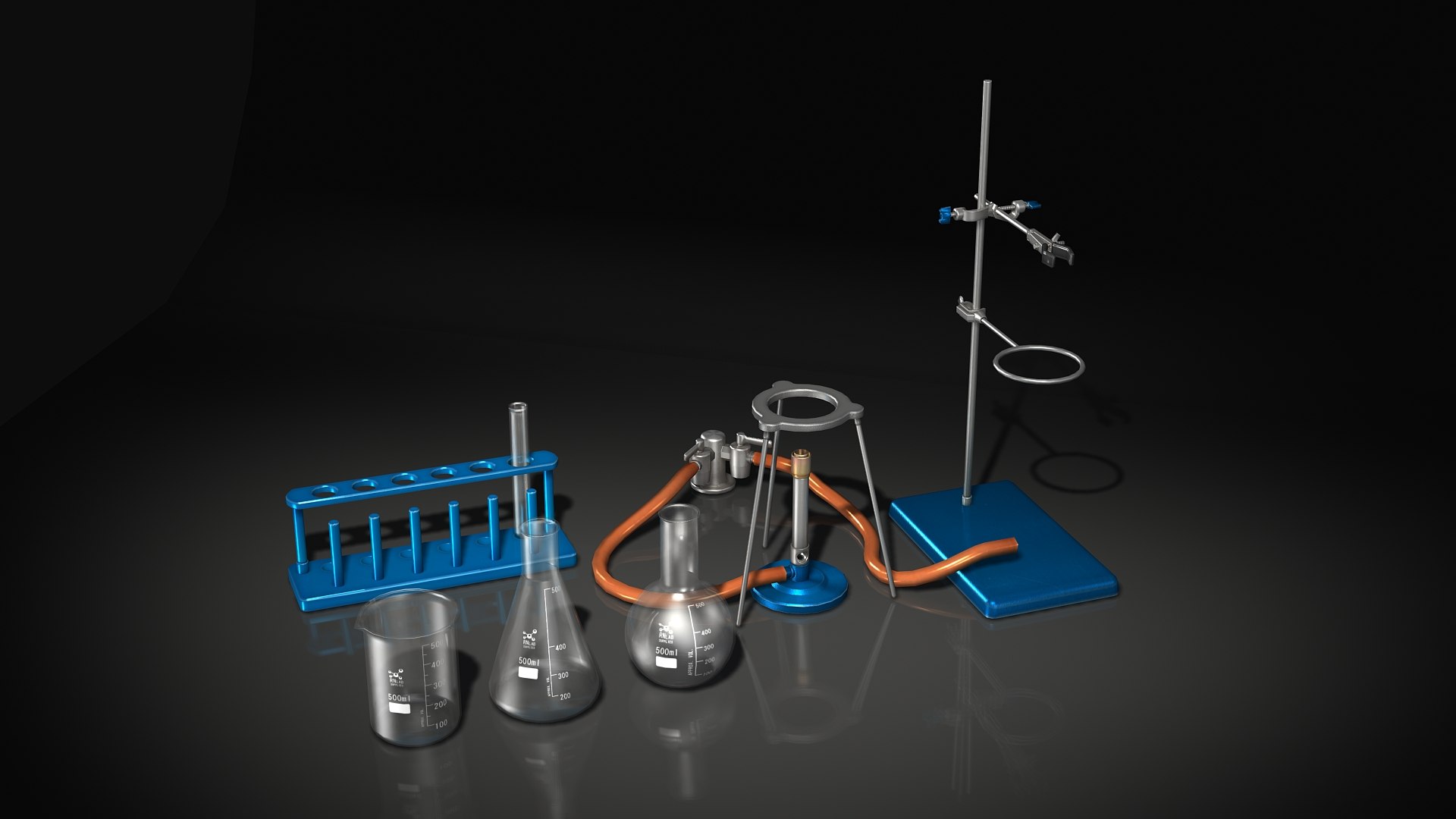 Laboratory Items 3d Model