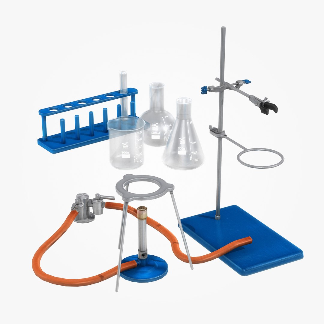 Laboratory Items 3d Model