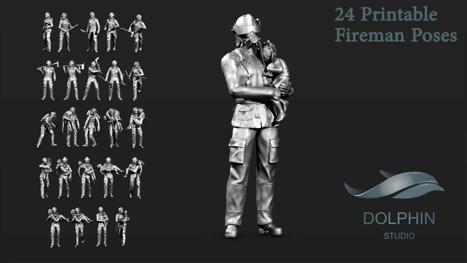 Fireman Figure Set 01 3D Model - TurboSquid 1750904