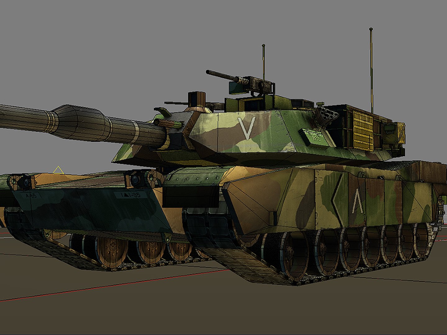3d M1a2 Abrams Tank Model