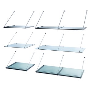 glass awnings set model