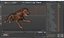 3D Running Brown Retriever Dog Fur Animated Rigged for Cinema 4D model
