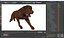 3D Running Brown Retriever Dog Fur Animated Rigged for Cinema 4D model
