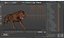 3D Running Brown Retriever Dog Fur Animated Rigged for Cinema 4D model