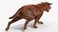 3D Running Brown Retriever Dog Fur Animated Rigged for Cinema 4D model
