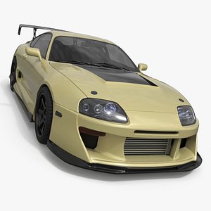 3D Low Stance Coupe Carbon Detail Drift Style model