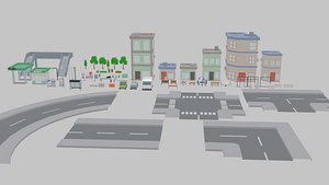 Low Poly City 3D model
