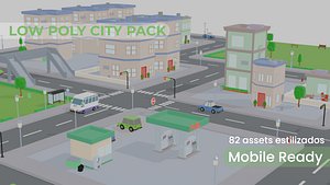 Low Poly City 3D model