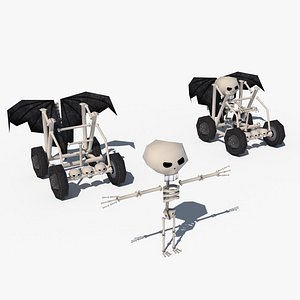 Skeleton Character With Car