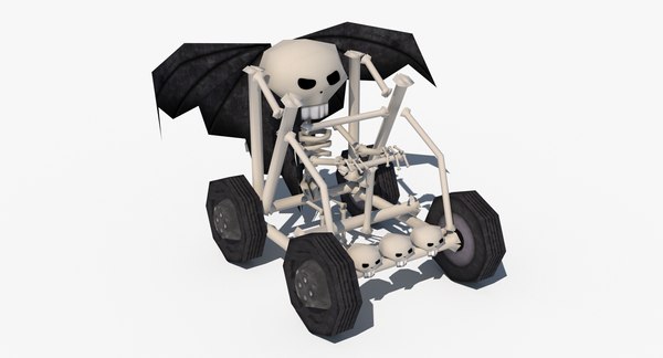 free skeleton character car 3d model