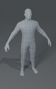 male body base mesh model