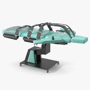 3D model Inmate Execution Bed with Secured Straps