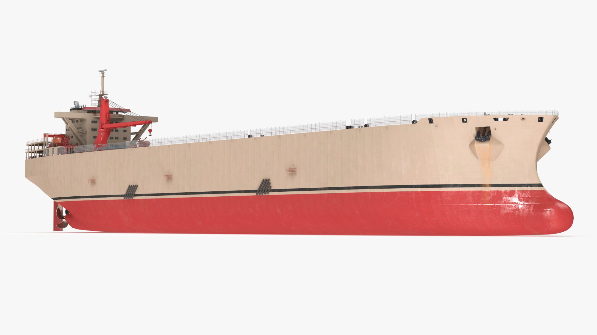 Unladen Cargo Tanker 3D model preview