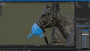 3D Inhalation mask nebulizer for a horse with adapter for cheap inhalers
