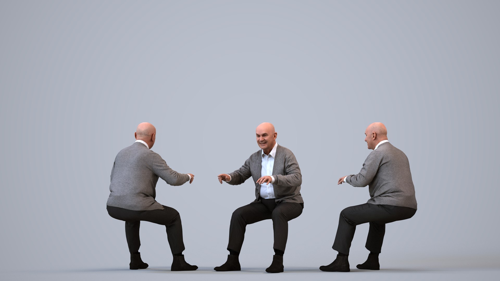 00101Erik004 - Senior Caucasian Man Sitting In Office Wearing ...