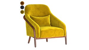 Adele Armchair Ulivi Salotti 3D model