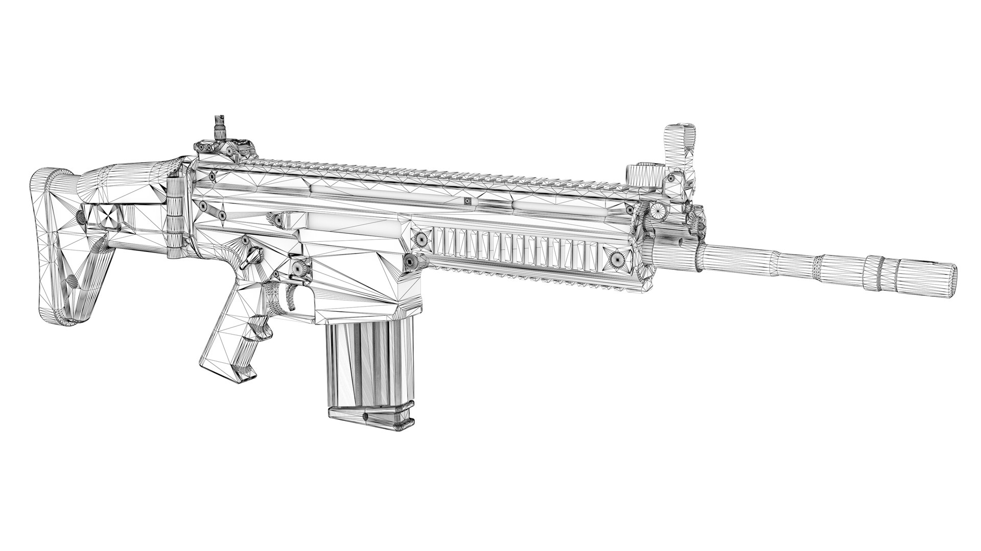 3D FN SCAR - TurboSquid 1879571