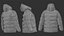 フード付きダウンジャケット（男性用）V2 Marvelous Designer CLO3D - zprj obj fbx