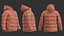 フード付きダウンジャケット（男性用）V2 Marvelous Designer CLO3D - zprj obj fbx