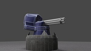 gatling turret 3D model