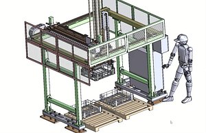 Large Gantry Manipulator for Exhaust Frame Handling