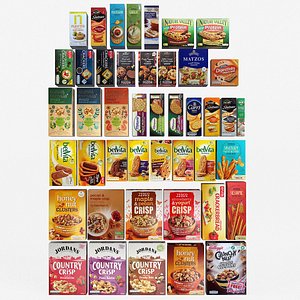 crackers biscuits snack 3d model