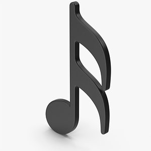 Sixteenth Note Symbol 3D
