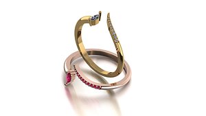3D Engagement ring for women