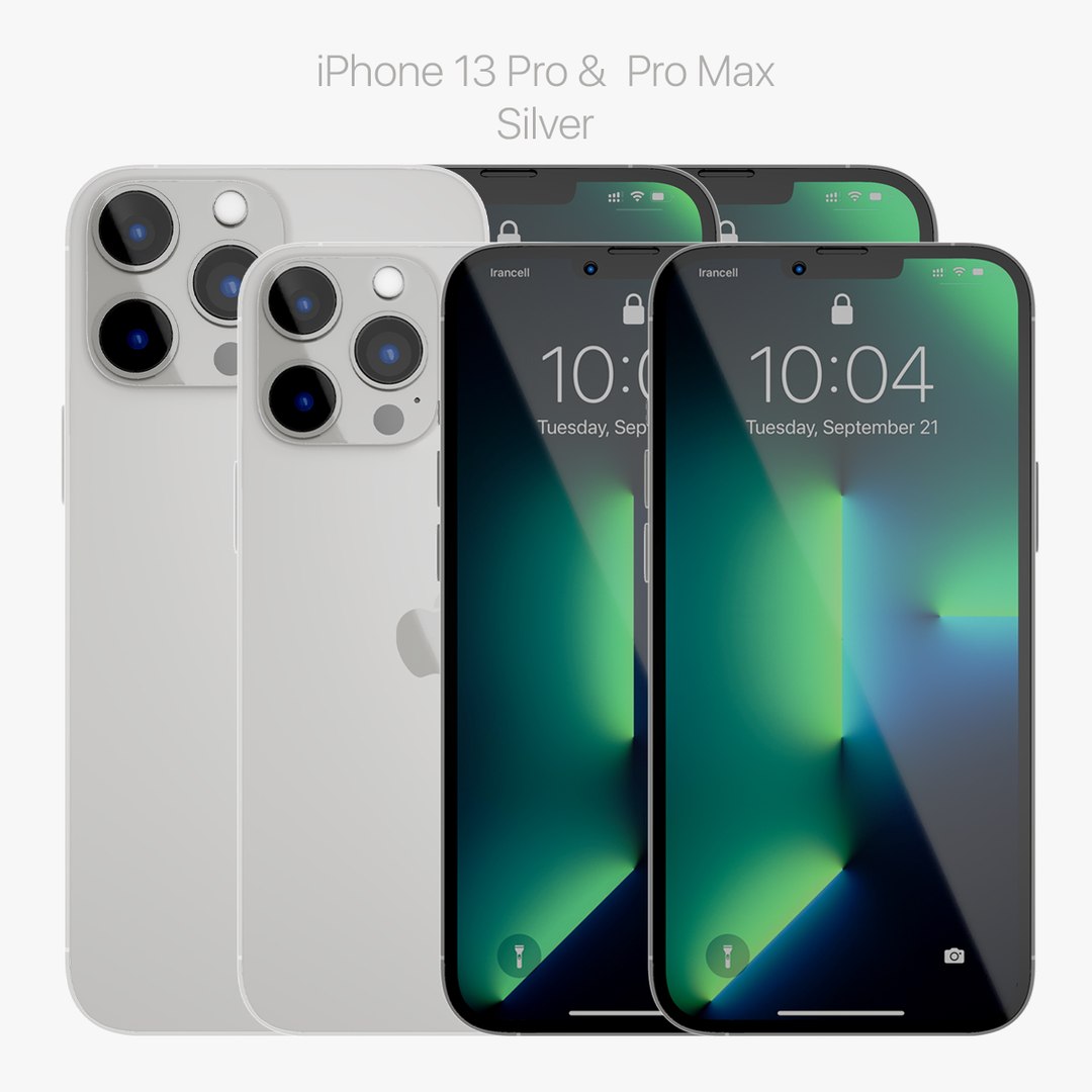 IPhone 13 Pro - Pro Max Silver Model - TurboSquid 1793863