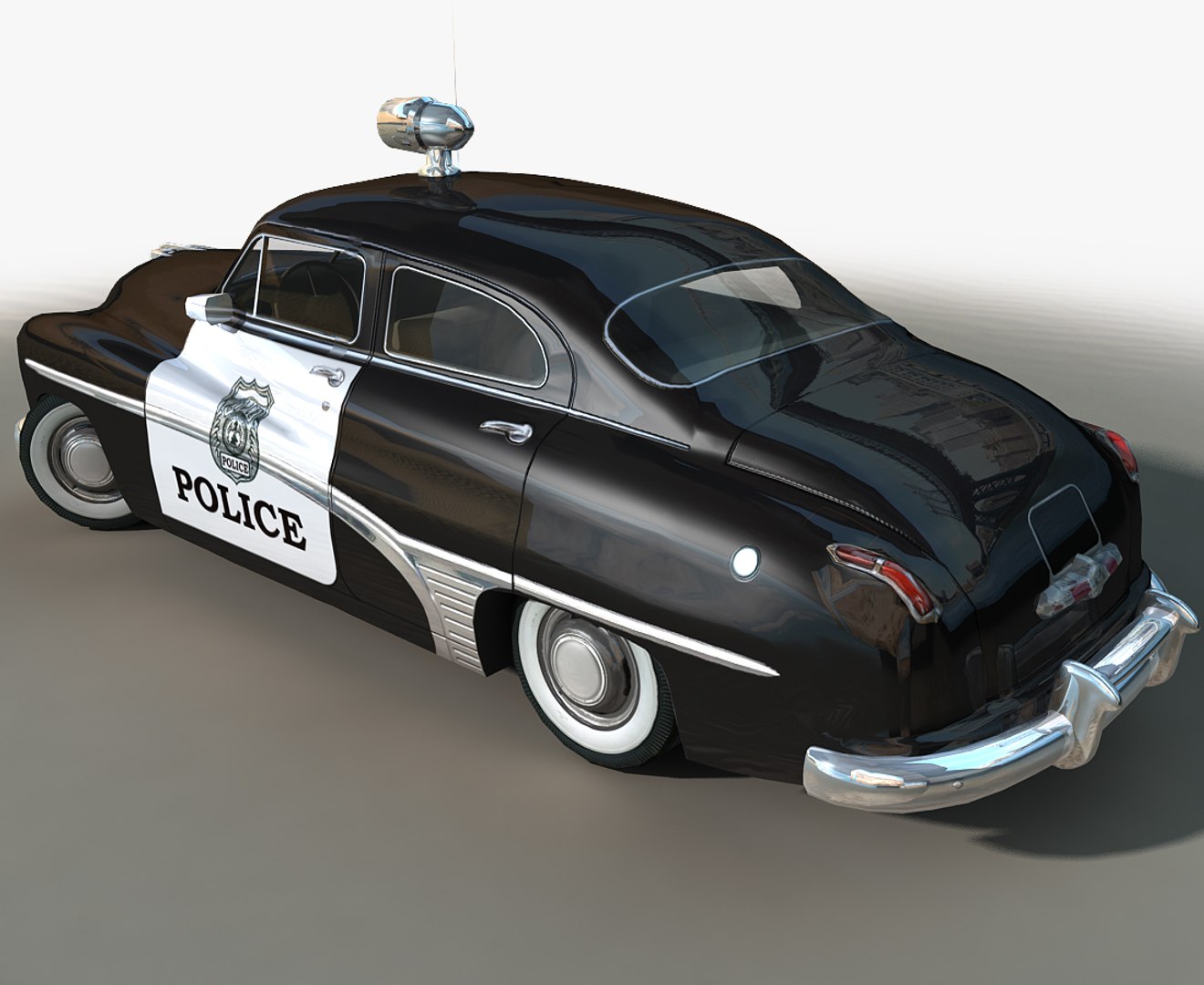 Generic Retro Police Cars 3D - TurboSquid 1337942