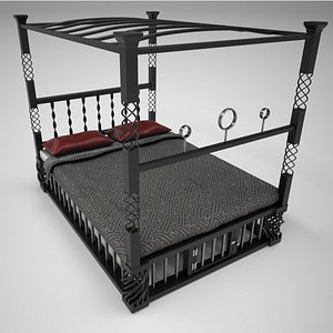 3D wrought iron canopy poster model