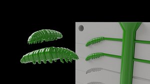 Soft Plastic Fishing Lure Injection Mold - Larva Worm 3D Print STL