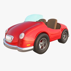 cartoon toy car 3D model