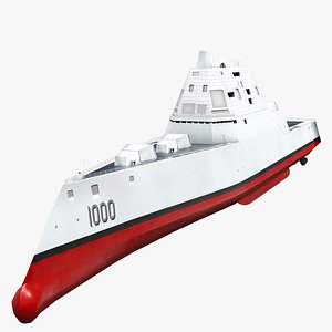 uss ddg-1000 zumwalt destroyer 3D model
