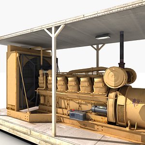 diesel generator shelter 3d model