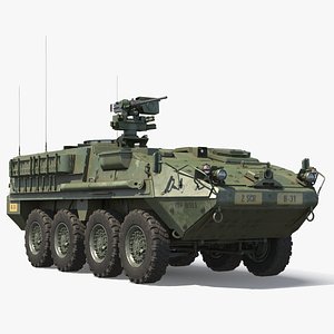 Stryker M1126 Infantry Carrier Vehicle Green 3D