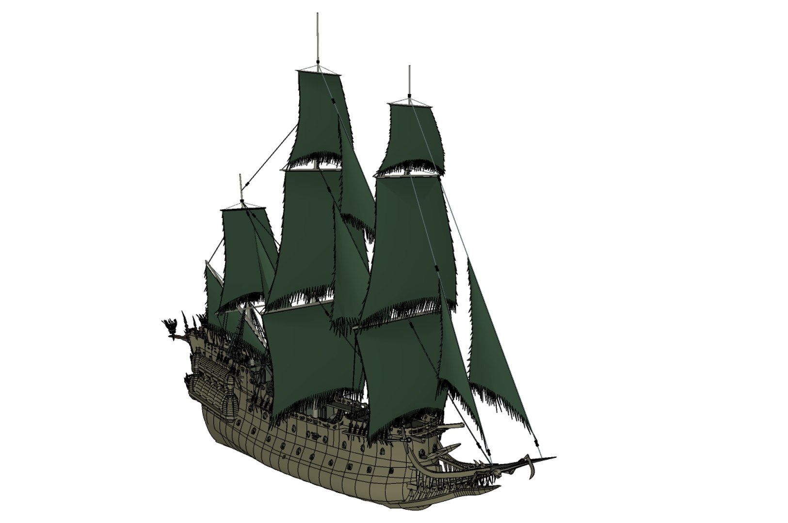 Pirates of the Caribbean Flying Dutchman models - D23