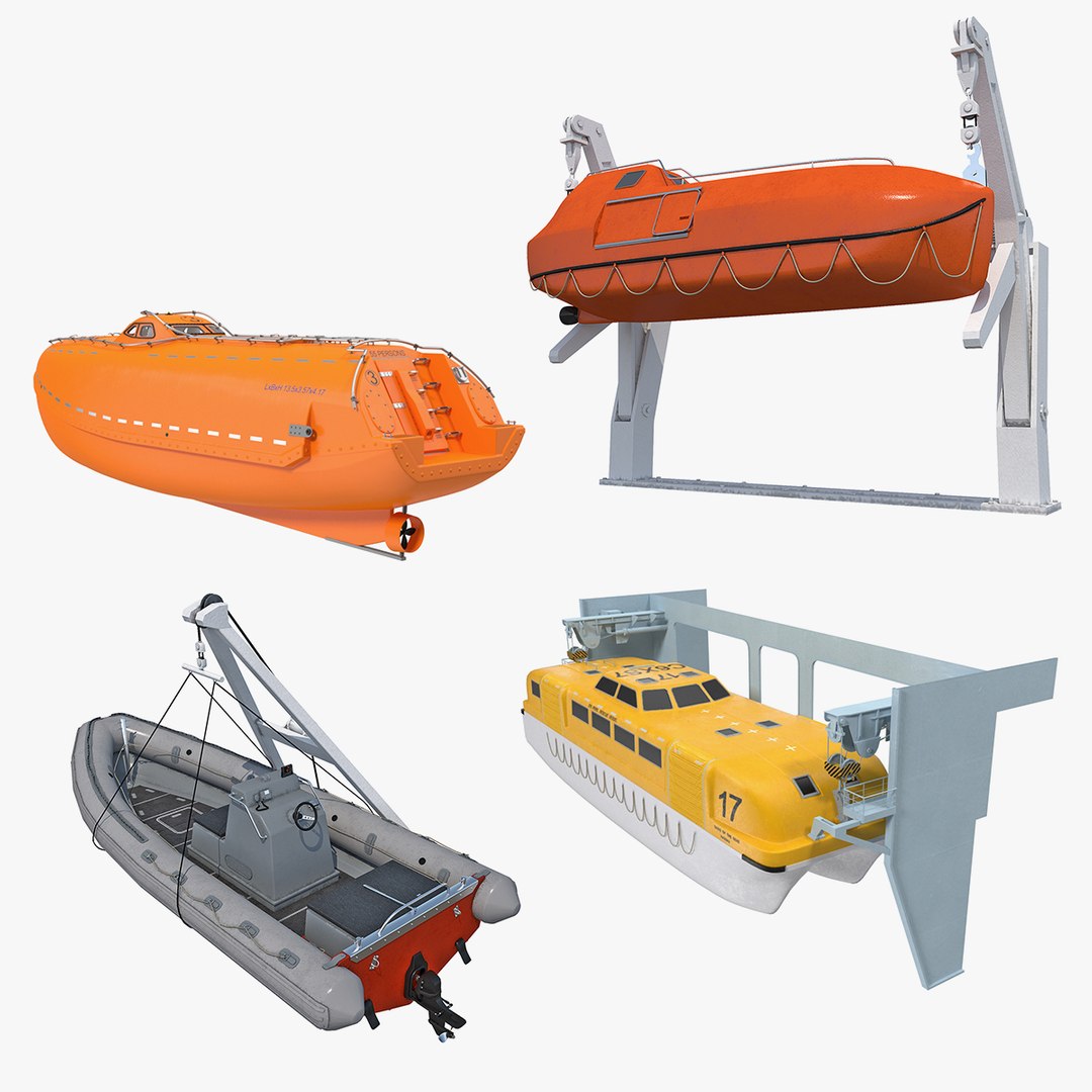 Lifeboats 3D Models Collection 3D model preview