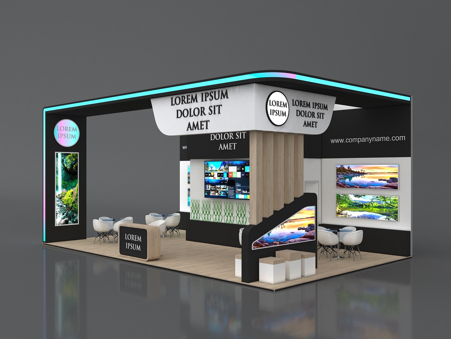 Booth Exhibition Stand Stall 10x6m Height 400 Cm 3 Side Open 3D Model booth-exhibition-stand-stall-10x6m-height-400-cm-3-side-open-3d-model