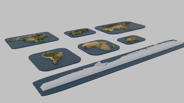 Continent - World Map 3D 모델 - TurboSquid 2032520