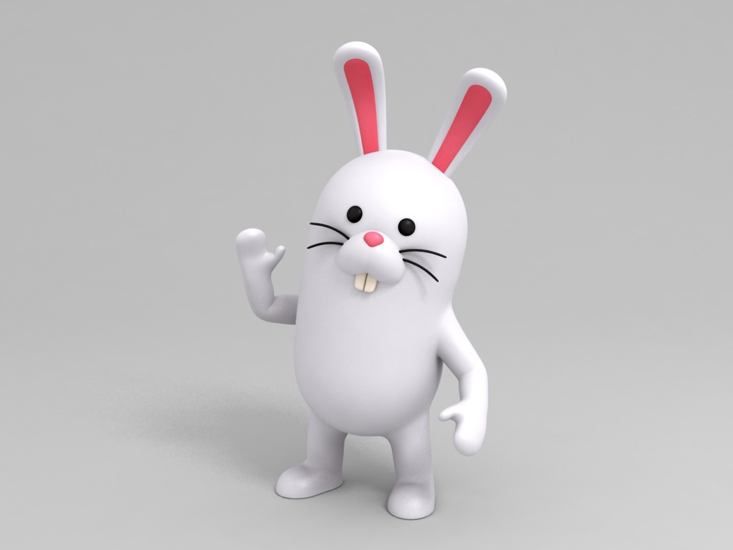 Rabbit Character Cartoon Model - TurboSquid 1252906