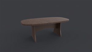 3D Modern Office Meeting Table