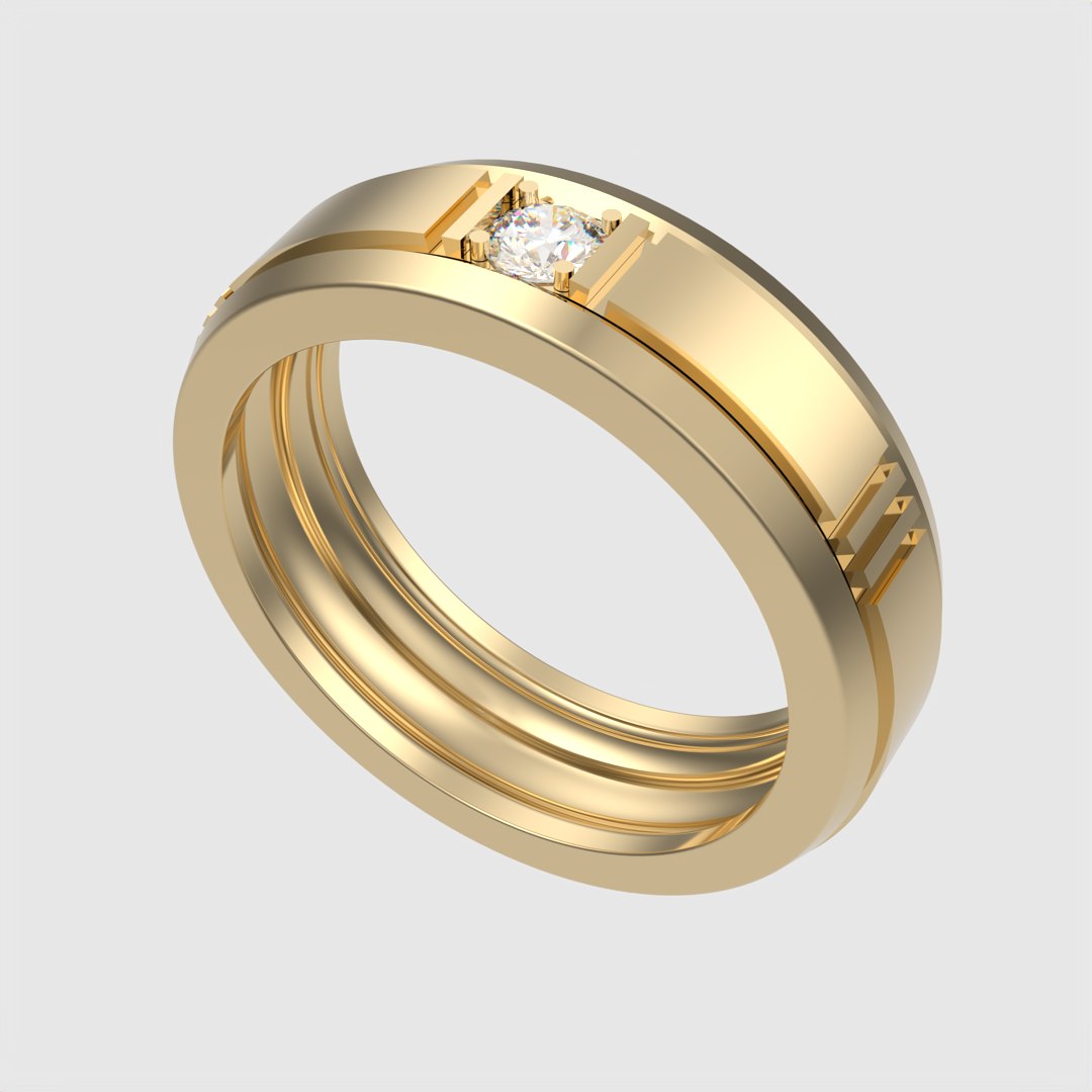 3D Model Dazzling Tasteful Multi-Band Ring JDBCo - TurboSquid 2349554