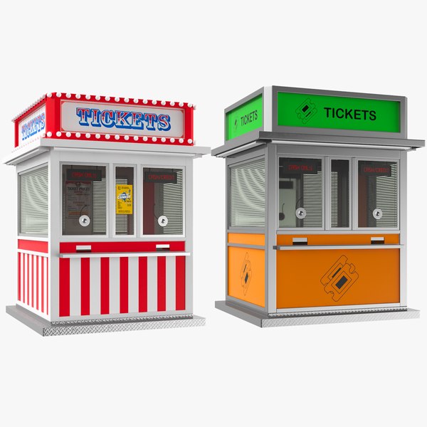 Two Tickets Kiosks Booth 3D model