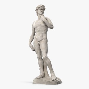 3D david statue michelangelo model