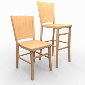 Classic Wooden Chair & Bar Stool