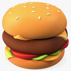 3D Cartoon Burger