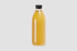 Orange Juice Bottle 3D model