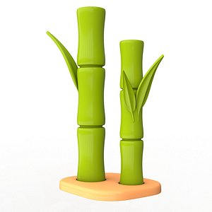 Bamboo Plant Decorative Model Minimal Zen Style 3D