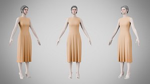 3D Dress 43 Fawn